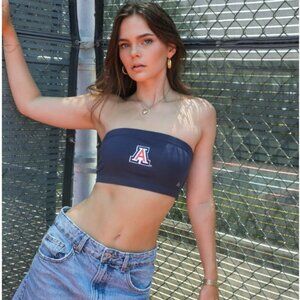 Hype and Vice University of Arizona Bandeau Top - Navy Blue, Small